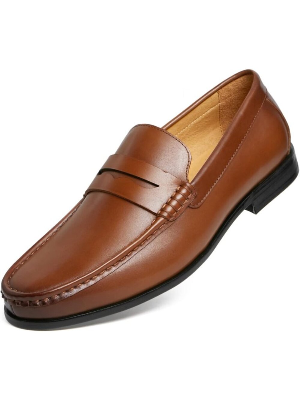 Men's Tan Suede Round Toe Slip On Loafers Casual Dress Shoes